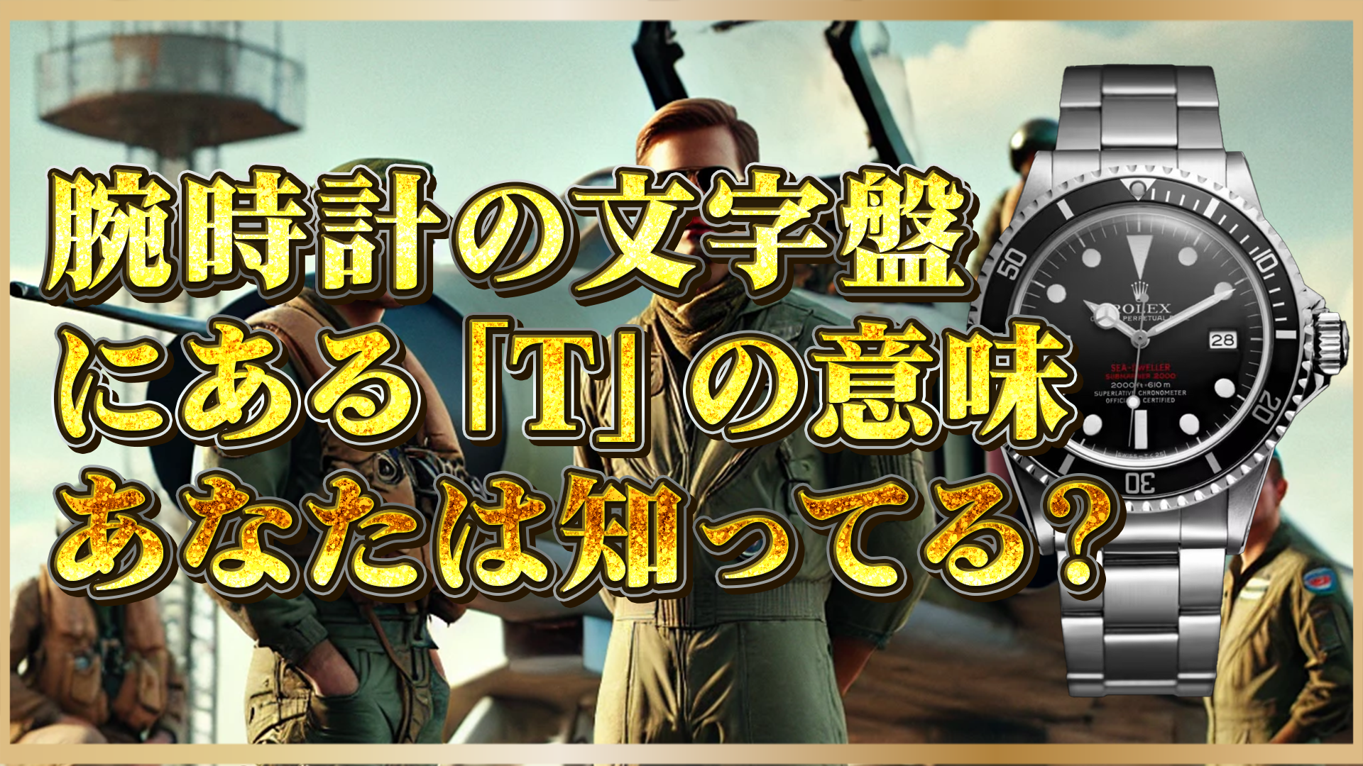 【ロレックスや高級時計の“Tマーク”とは？】文字盤に記された意味と由来を解説
