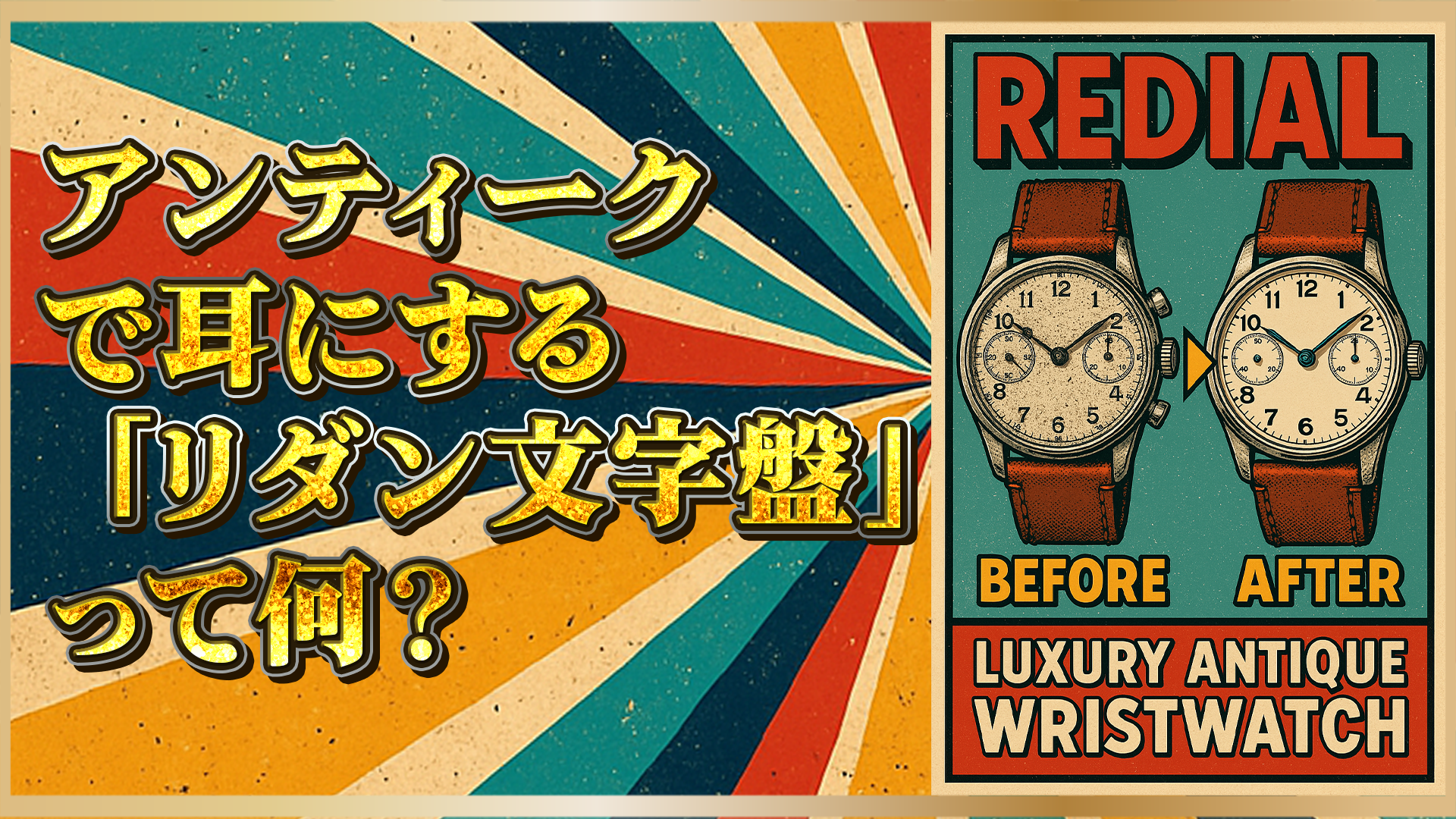 【リダン文字盤とは？】 アンティーク時計で知っておきたい時計用語の基礎知識