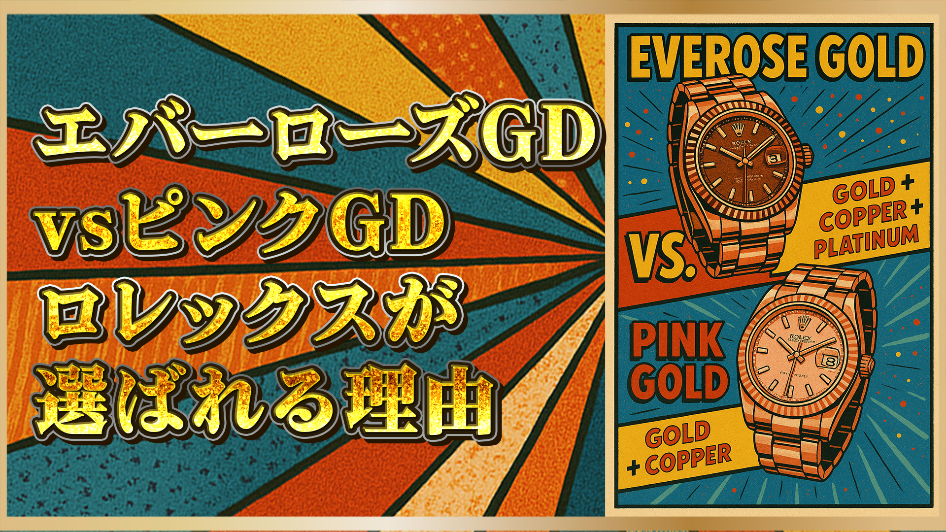 【ロレックスが選ばれる理由】ROLEXのエバーローズゴールド vs 一般的なピンクゴールドの違い｜