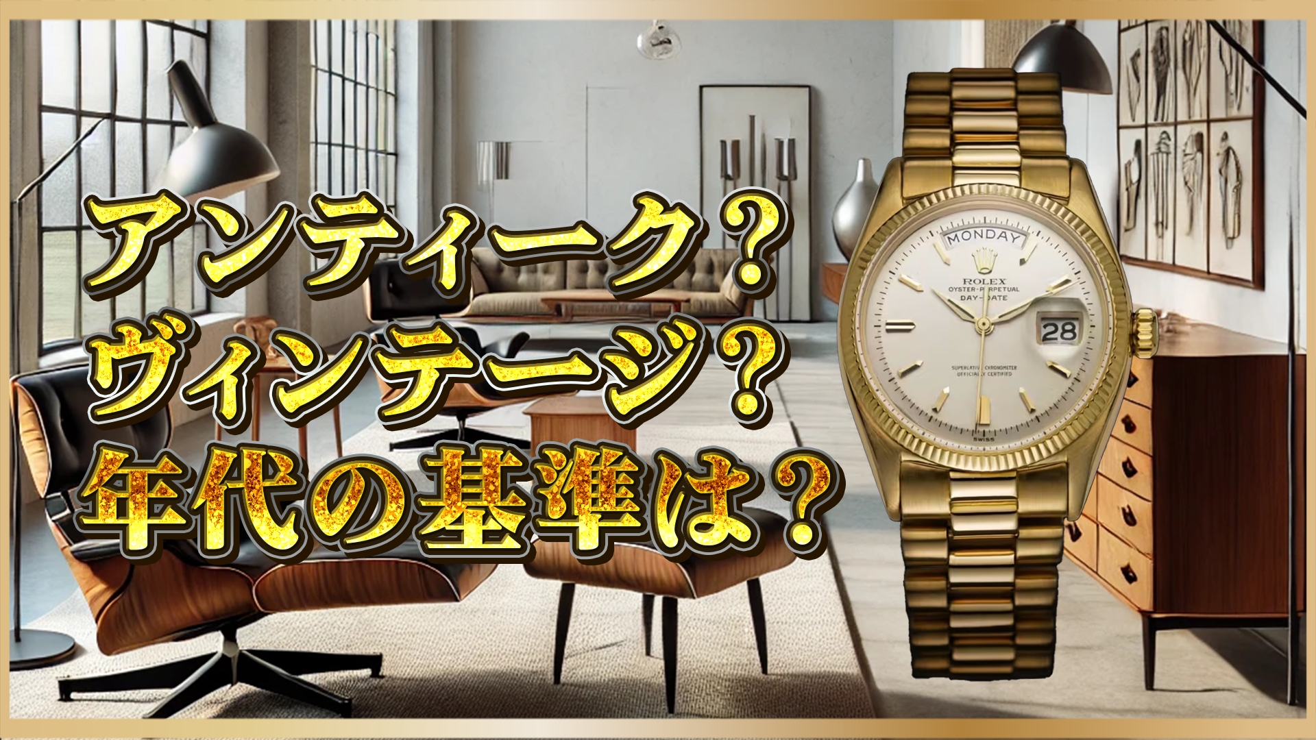 【アンティーク時計は何年製から？】ヴィンテージとの違いや定義をわかりやすく解説