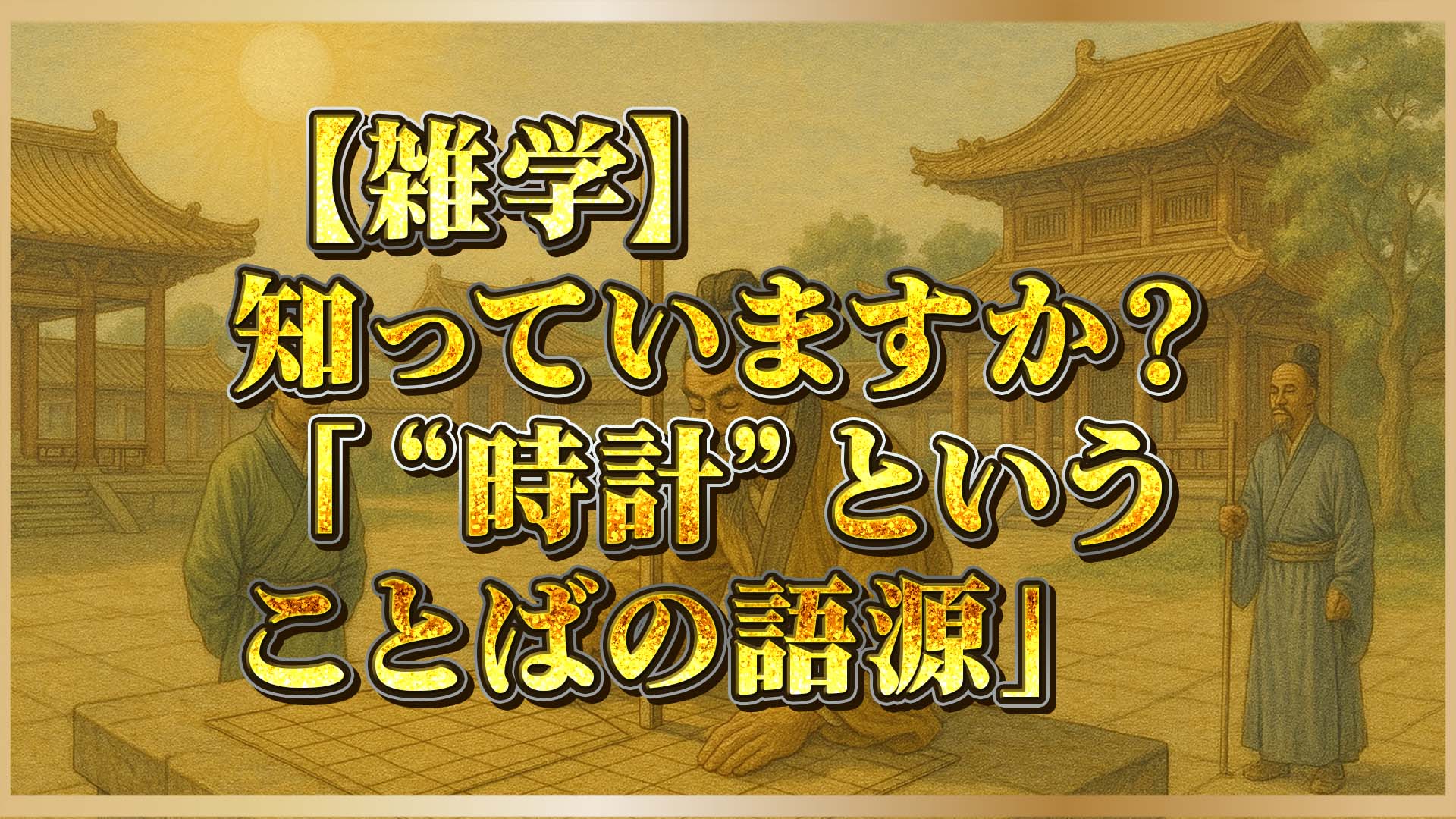 【雑学】知っておきたい「時計」の語源と名前の由来｜高級時計の原点に迫る名前に隠された歴史と由来を解説