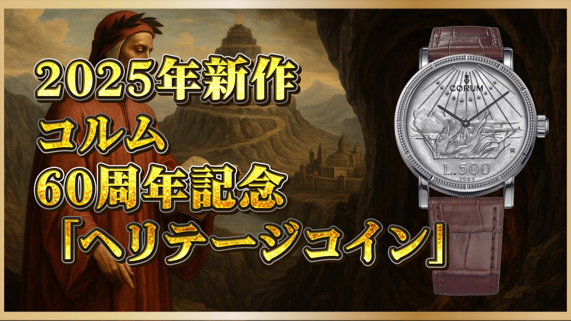 【700本限定】イタリア500リラ銀貨を纏う時計──コルム「ヘリテージコイン」ダンテの肖像